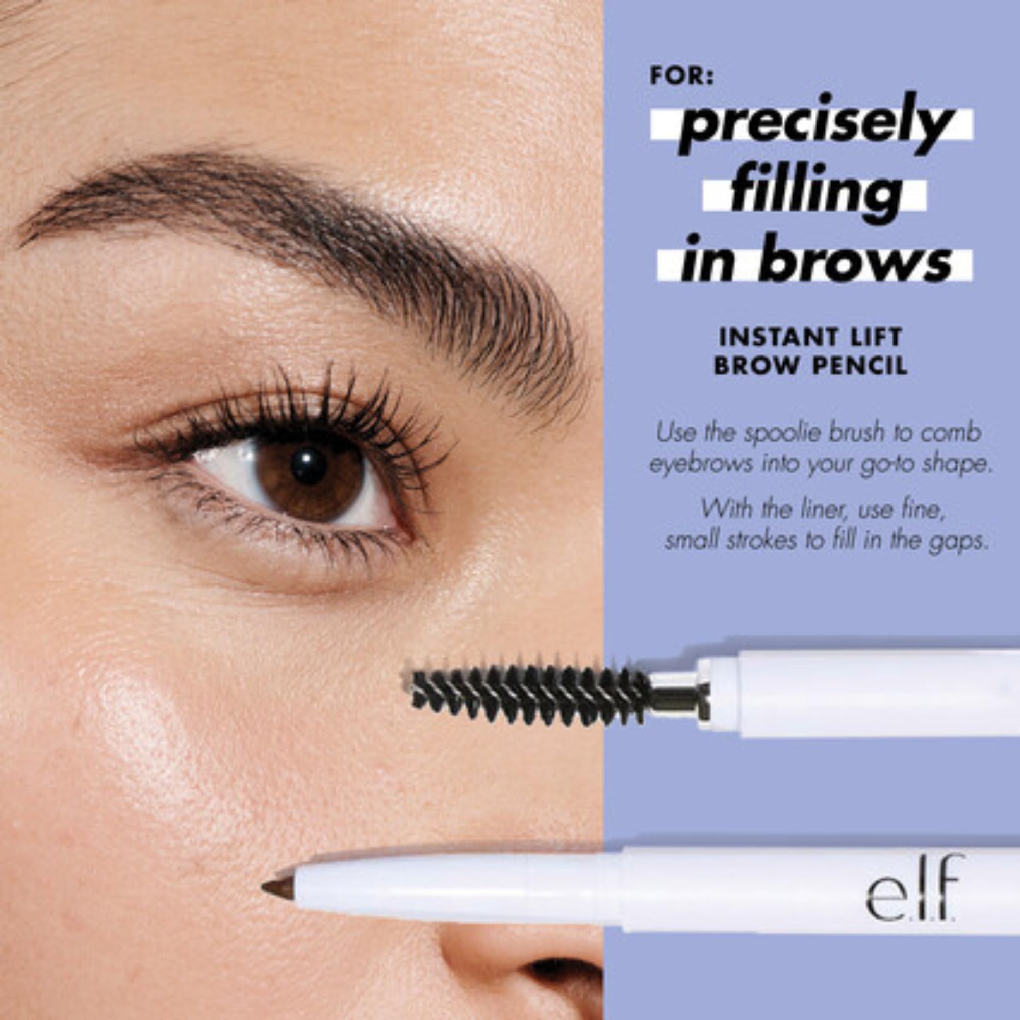e.l.f. Instant Lift Brow Pencil Neutral Brown swatch for versatile day-to-night looks.