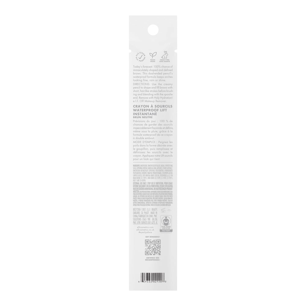 e.l.f. Instant Lift Brow Pencil spoolie grooming brows for natural finish