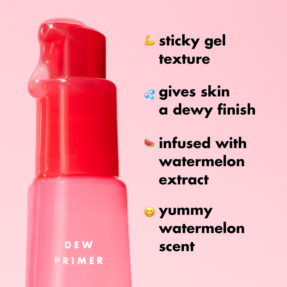 e.l.f. Jelly Pop Dew Primer fragancia a sandía para una experiencia refrescante.