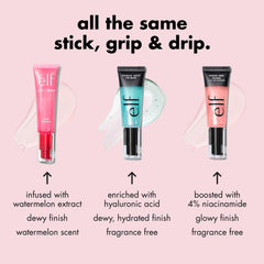 e.l.f. Jelly Pop Dew Primer textura gel adherente que ayuda a fijar el maquillaje.