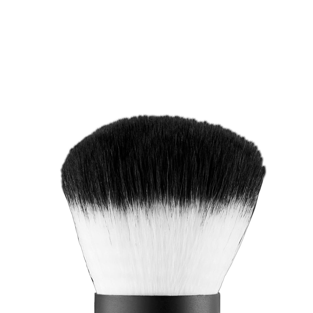 e.l.f. Kabuki brush dense bristles enabling controlled blending.