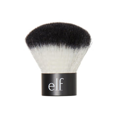 e.l.f. Kabuki face brush compact design for travel-ready, precise powder application.