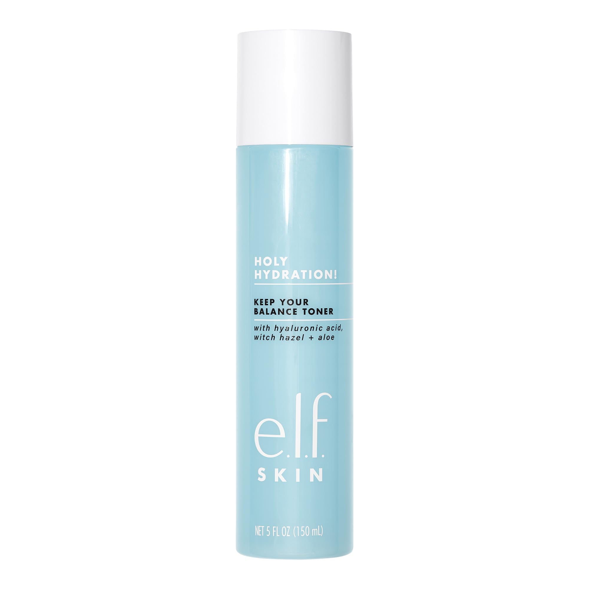e.l.f. Keep Your Balance toner bottle closeup, showcasing sleek packaging and refreshing skincare.