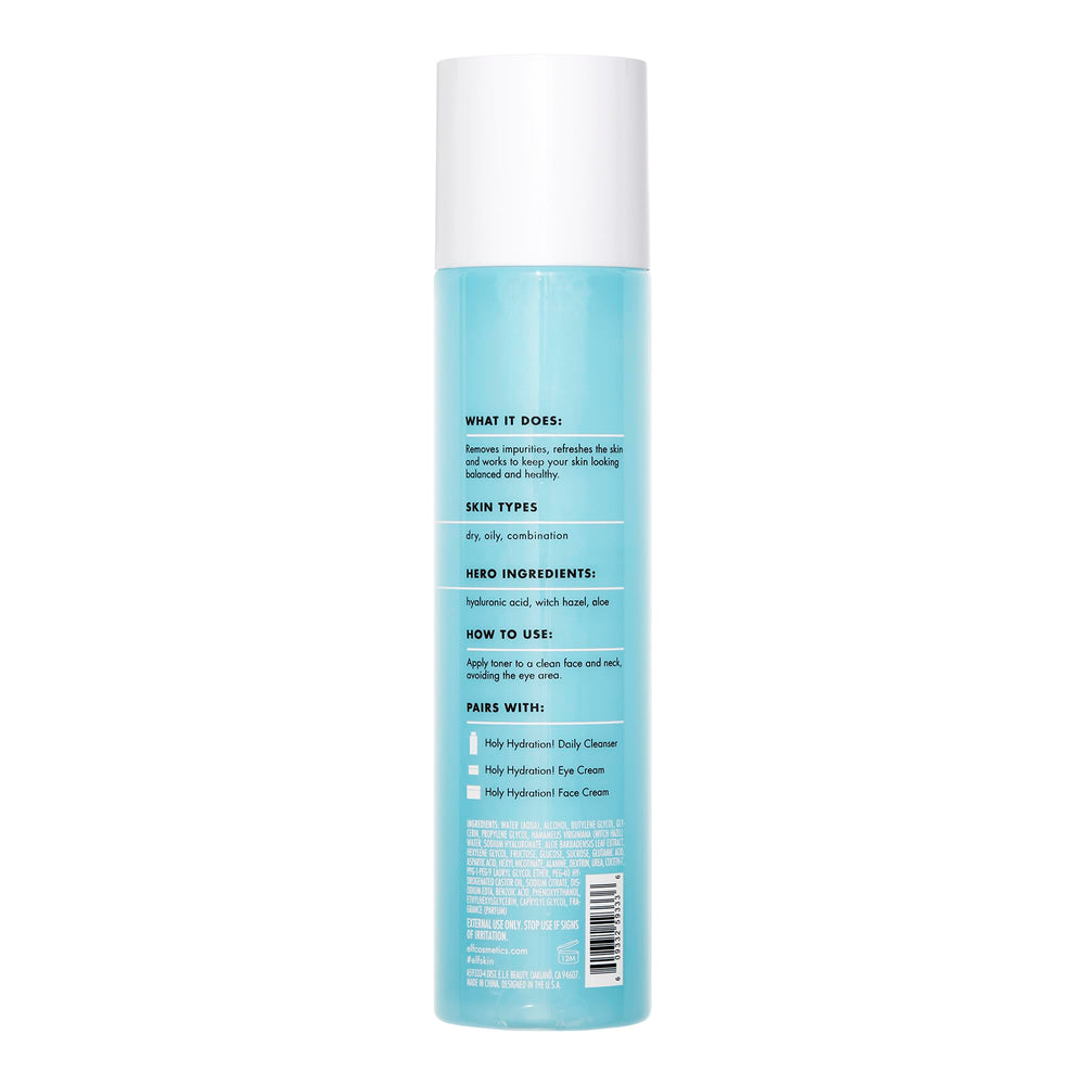 e.l.f. Keep Your Balance toner packaging and pump – easy to dispense.