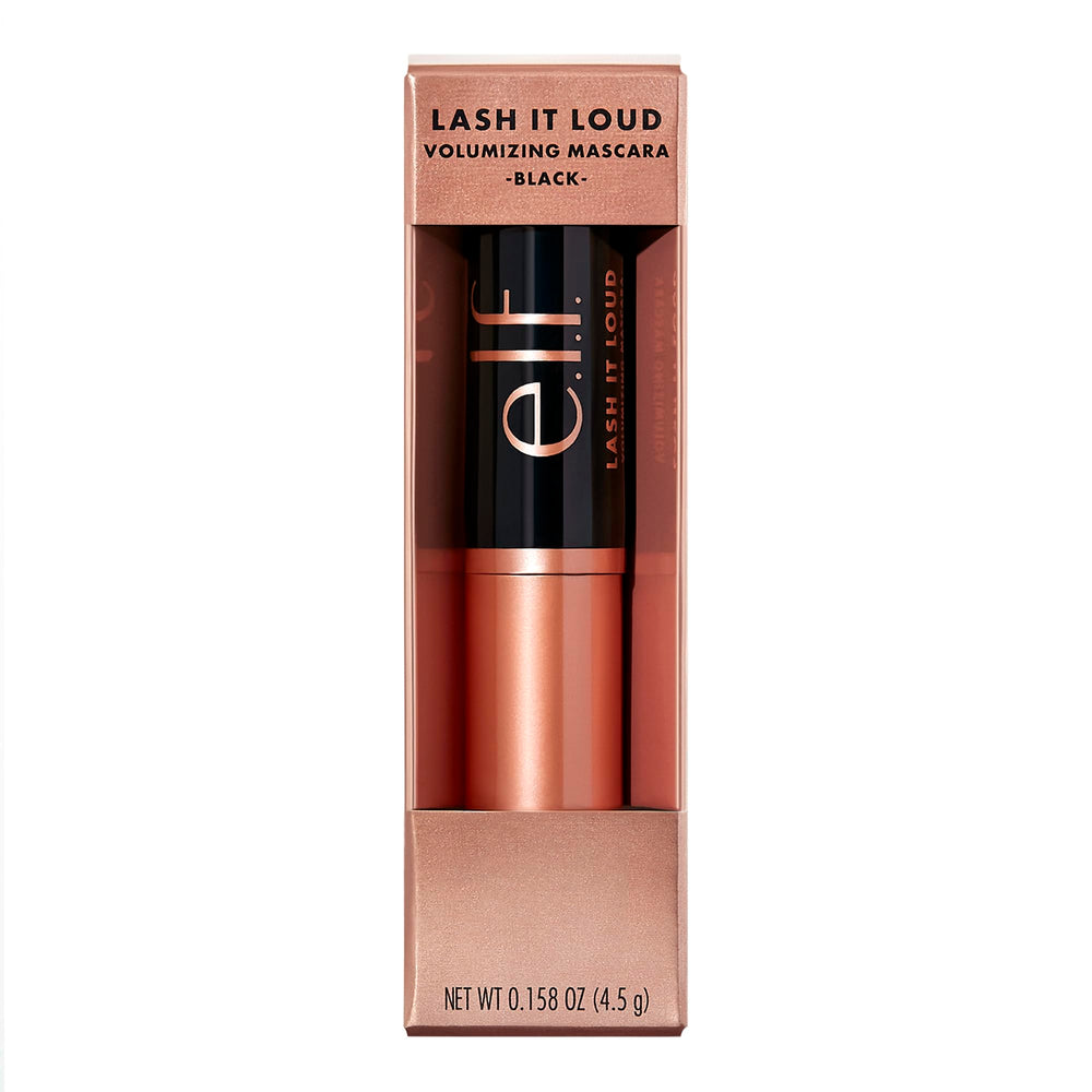 e.l.f. Lash It Loud Mascara Mini vegan cruelty-free seal on packaging.