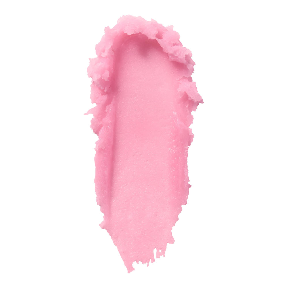 e.l.f. Lip Exfoliator Strawberry texture close-up showing sugar exfoliation for smoother lips