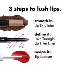 e.l.f. Lip Lacquer plush doe-foot applicator applying color evenly
