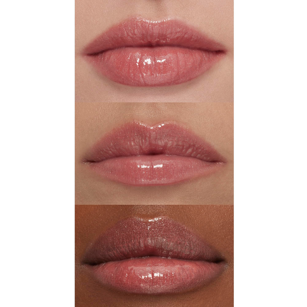 Vitamina E y aceite de coco en e.l.f. Lip Plumping Gloss para labios hidratados