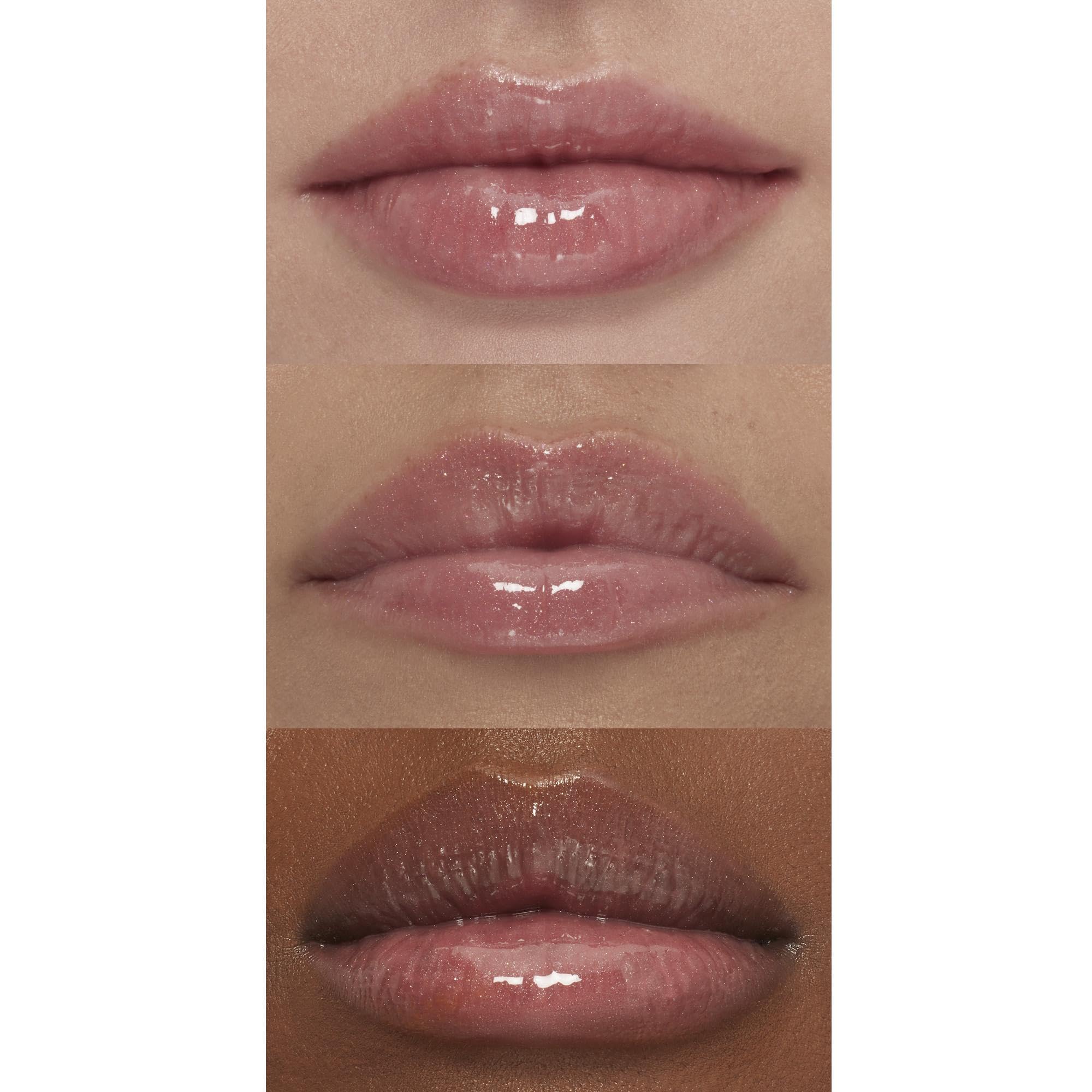close-up of lips with e.l.f. Sweet Talker gloss for a smooth fuller look
