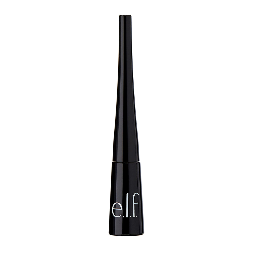 Elf liquid eyeliner extra-fine brush tip enables precise lines.