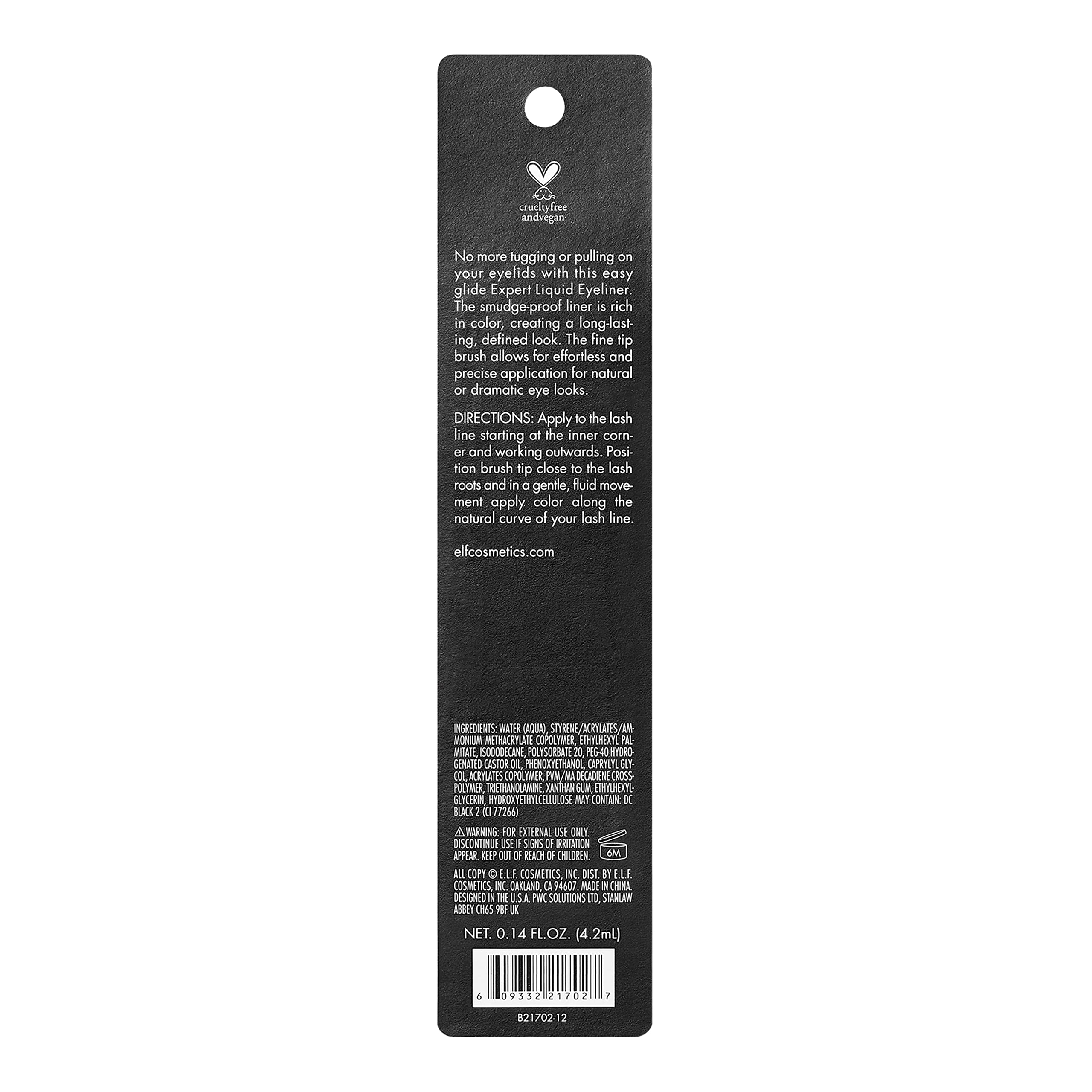 Elf liquid eyeliner precise definition for natural or dramatic eye effects.