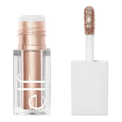 e.l.f. Liquid Metallic Eyeshadow Moon swatch for radiant, long-lasting shine