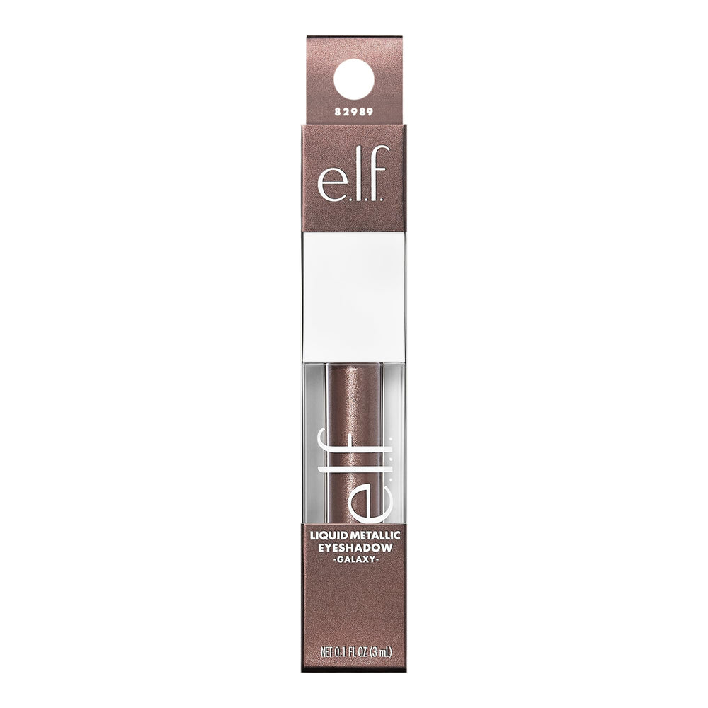 Close-up of the gel-base texture from e.l.f. Liquid Metallic Eyeshadow Meteor with quick-dry finish