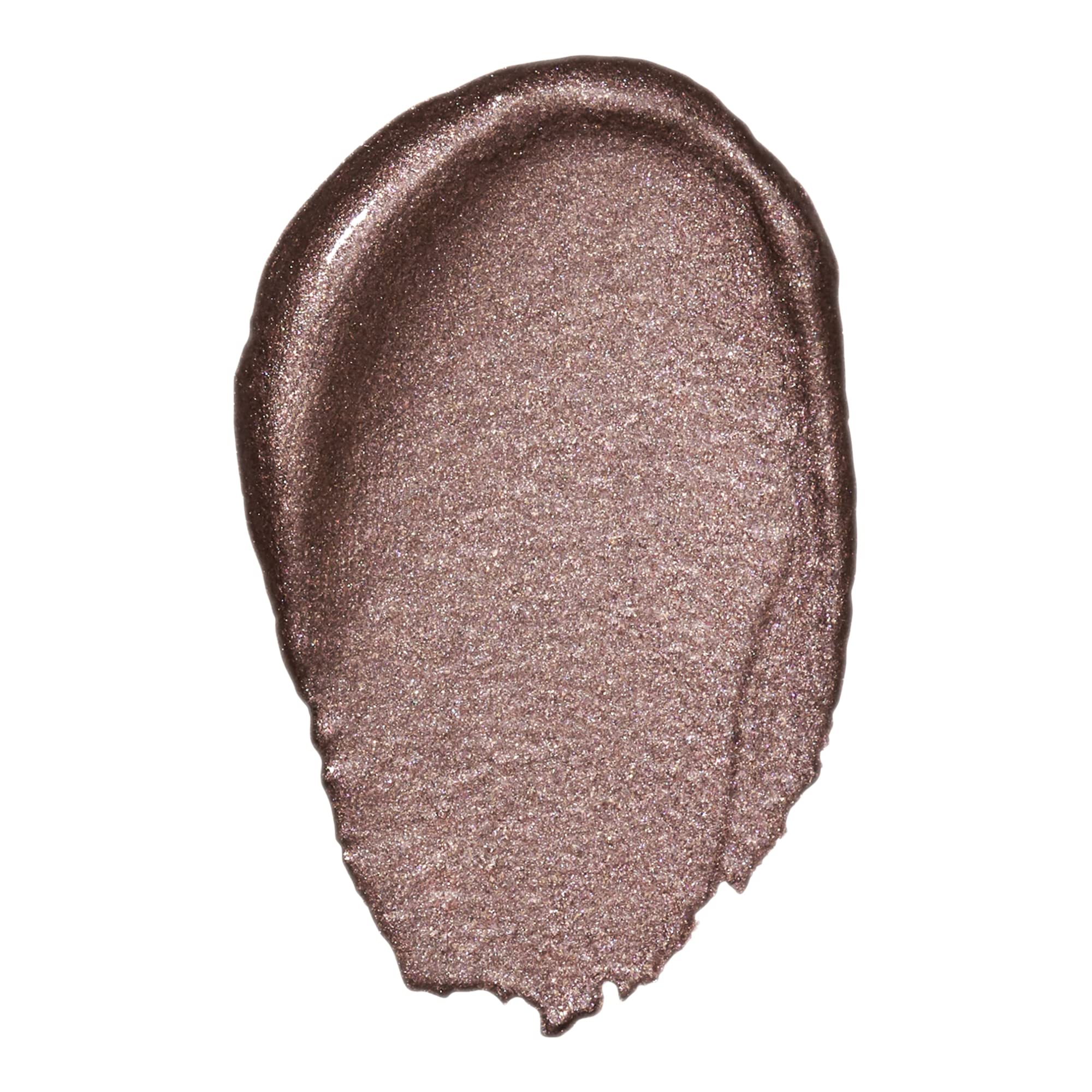 e.l.f. Liquid Metallic Eyeshadow Meteor close-up shows rich metallic glow and smooth application