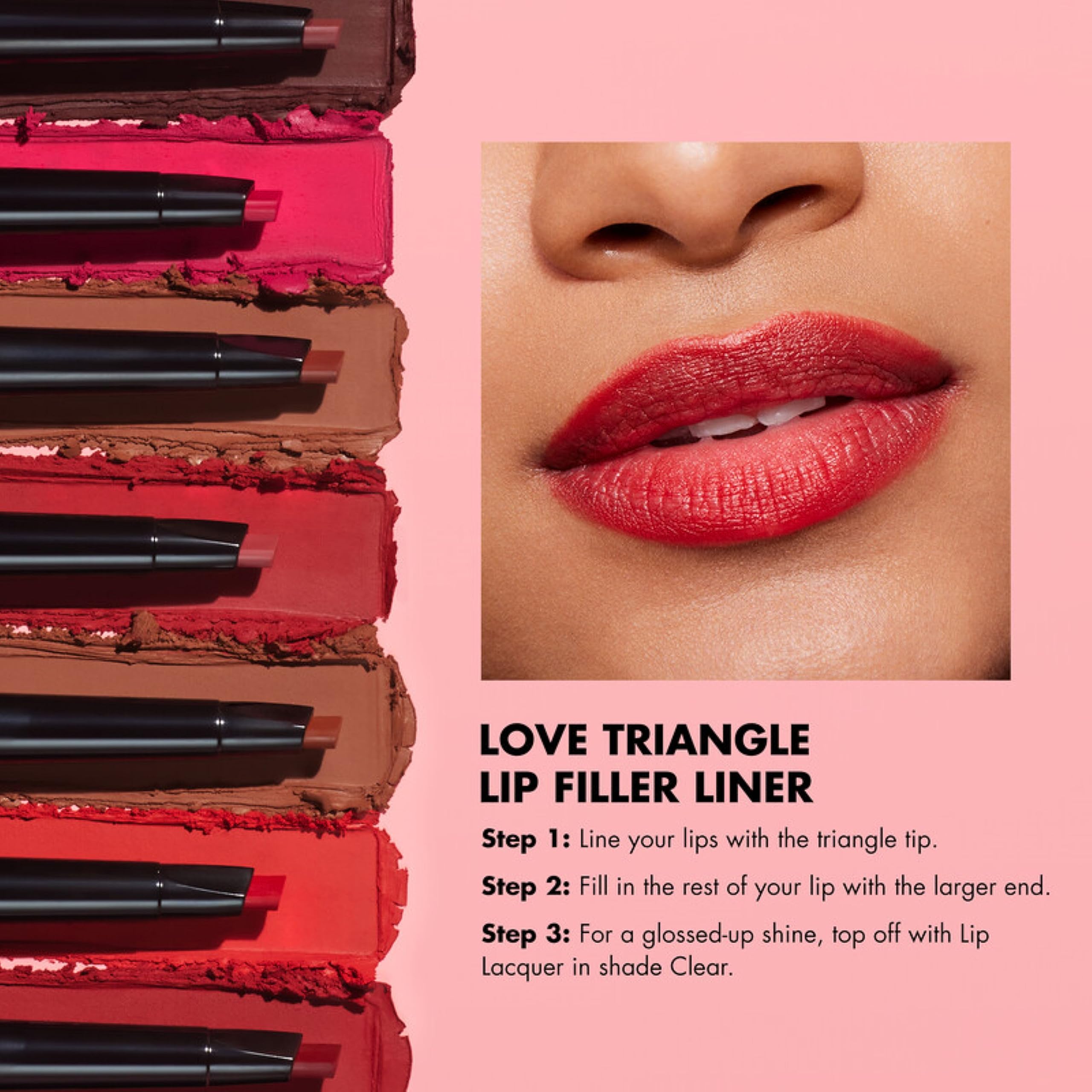 e.l.f. Love Triangle lip liner vegan and cruelty-free formula for clean beauty.