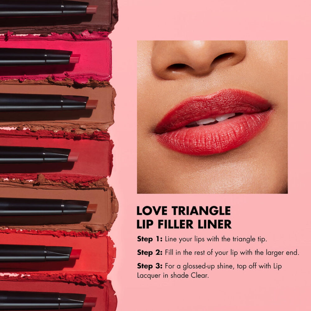 e.l.f. Love Triangle lip liner vegan and cruelty-free formula for clean beauty.