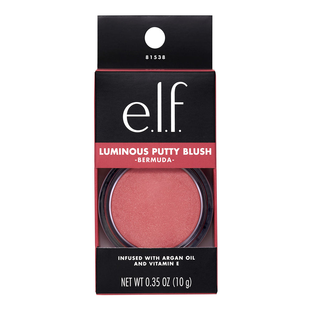 e.l.f. Luminous Putty Blush close-up texture highlighting creamy-to-powder finish.