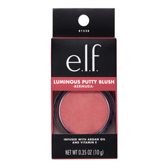 e.l.f. Luminous Putty Blush close-up texture highlighting creamy-to-powder finish.