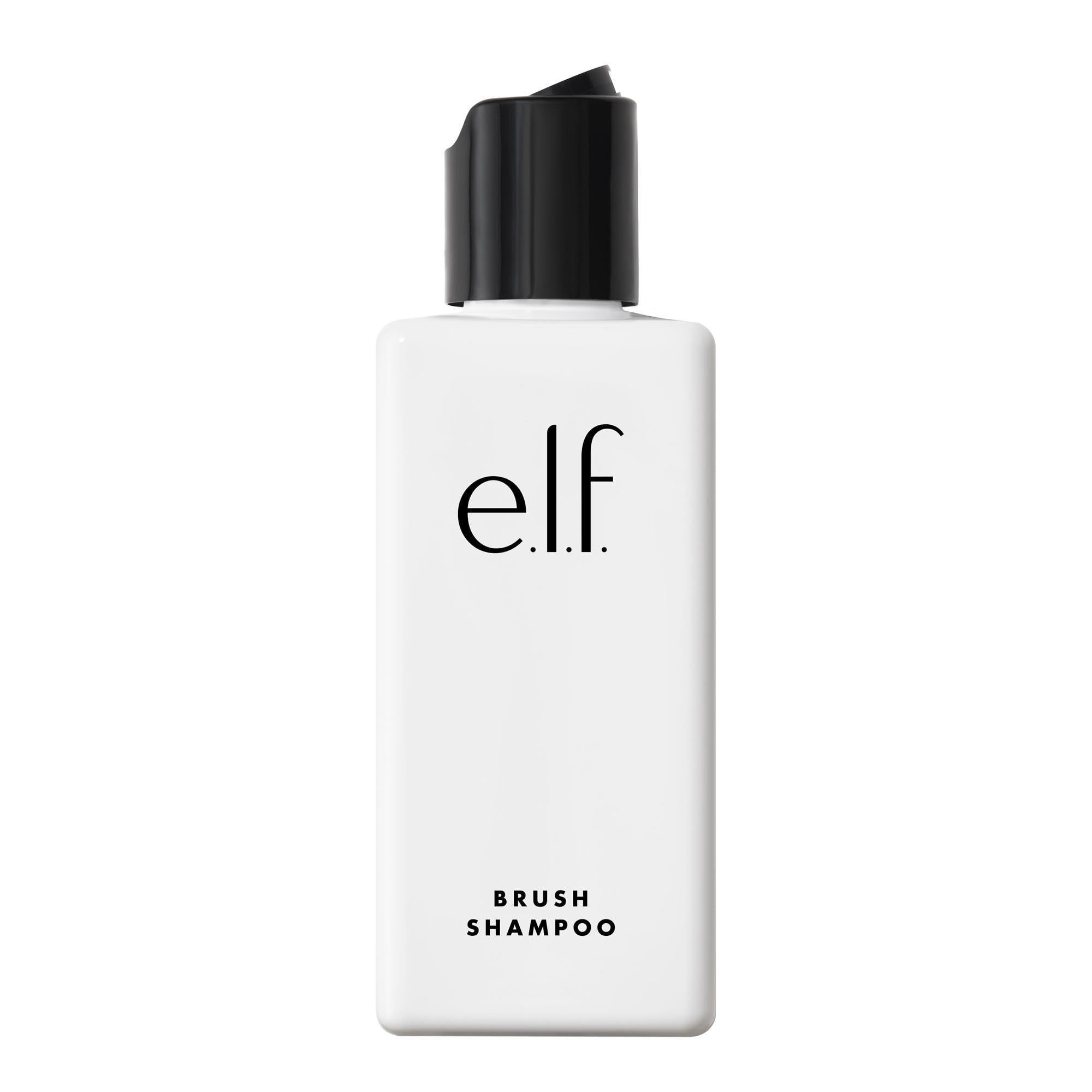 e.l.f. makeup brush shampoo bottle for a deep clean of brushes.