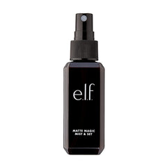 e.l.f. Matte Magic Mist & Set bottle for all-day matte finish and shine control.