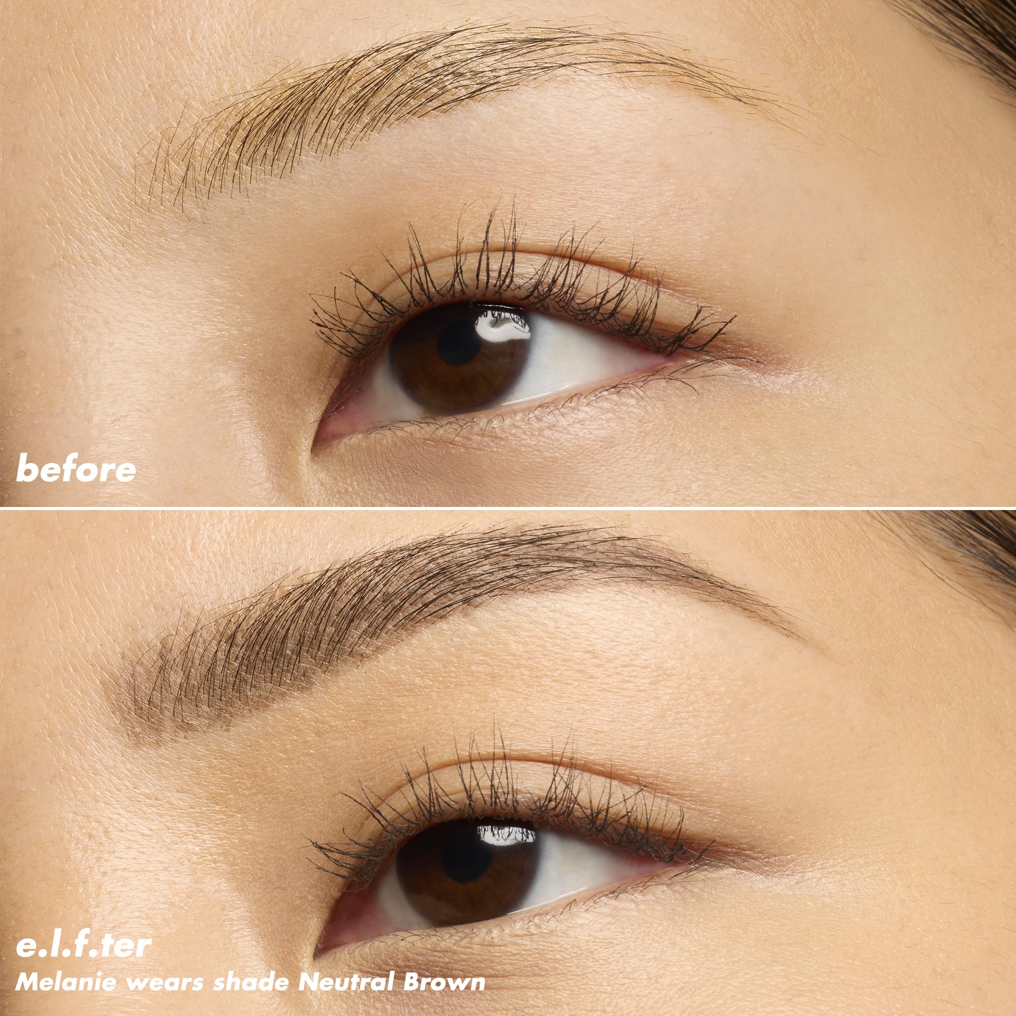 e.l.f. Micro-Fine tip creates feathered brow texture.