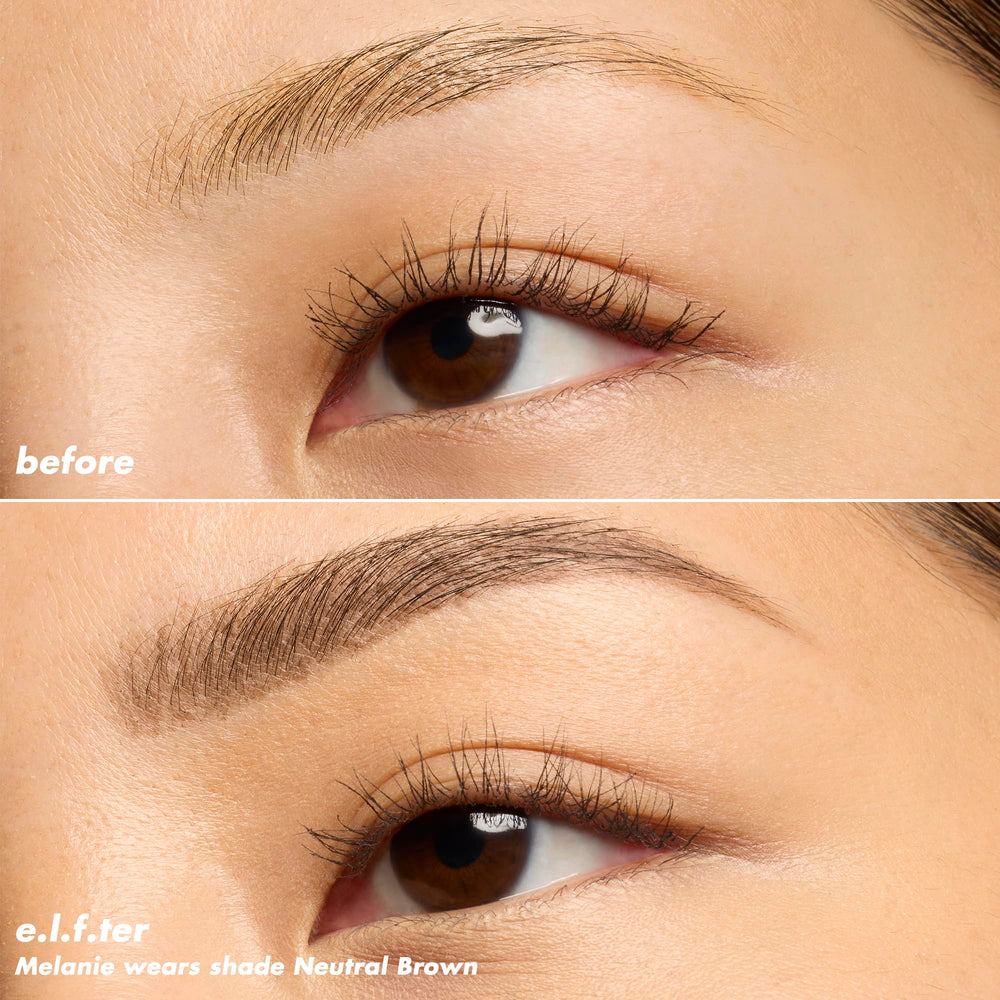 e.l.f. Micro-Fine tip creates feathered brow texture.