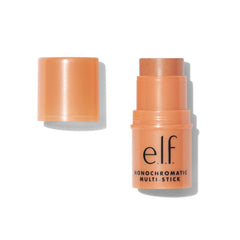 e.l.f. Monochromatic Multi Stick glowing mango application close-up for versatile color