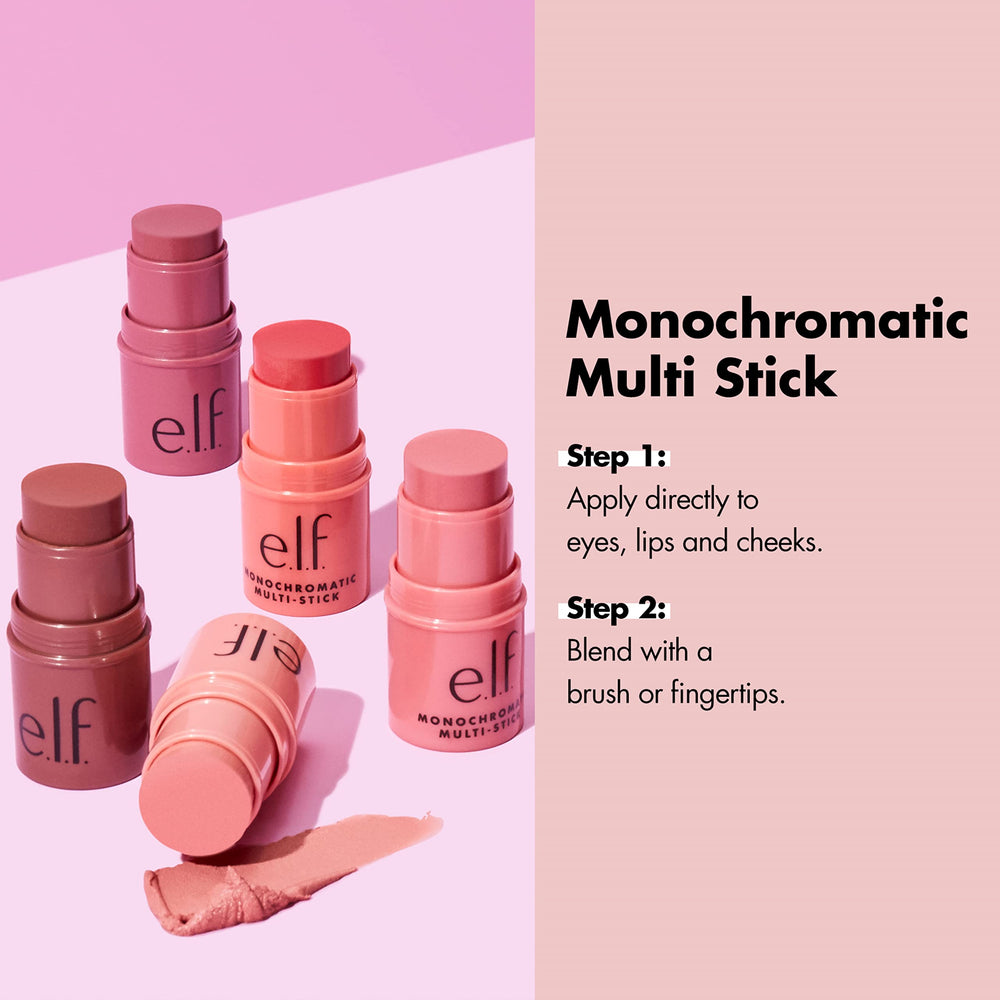 e.l.f. Monochromatic Multi Stick on cheeks for natural blush glow