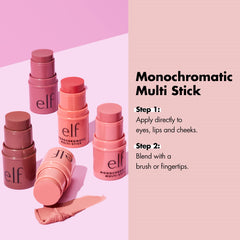 e.l.f. Monochromatic Multi Stick on cheeks for natural blush glow