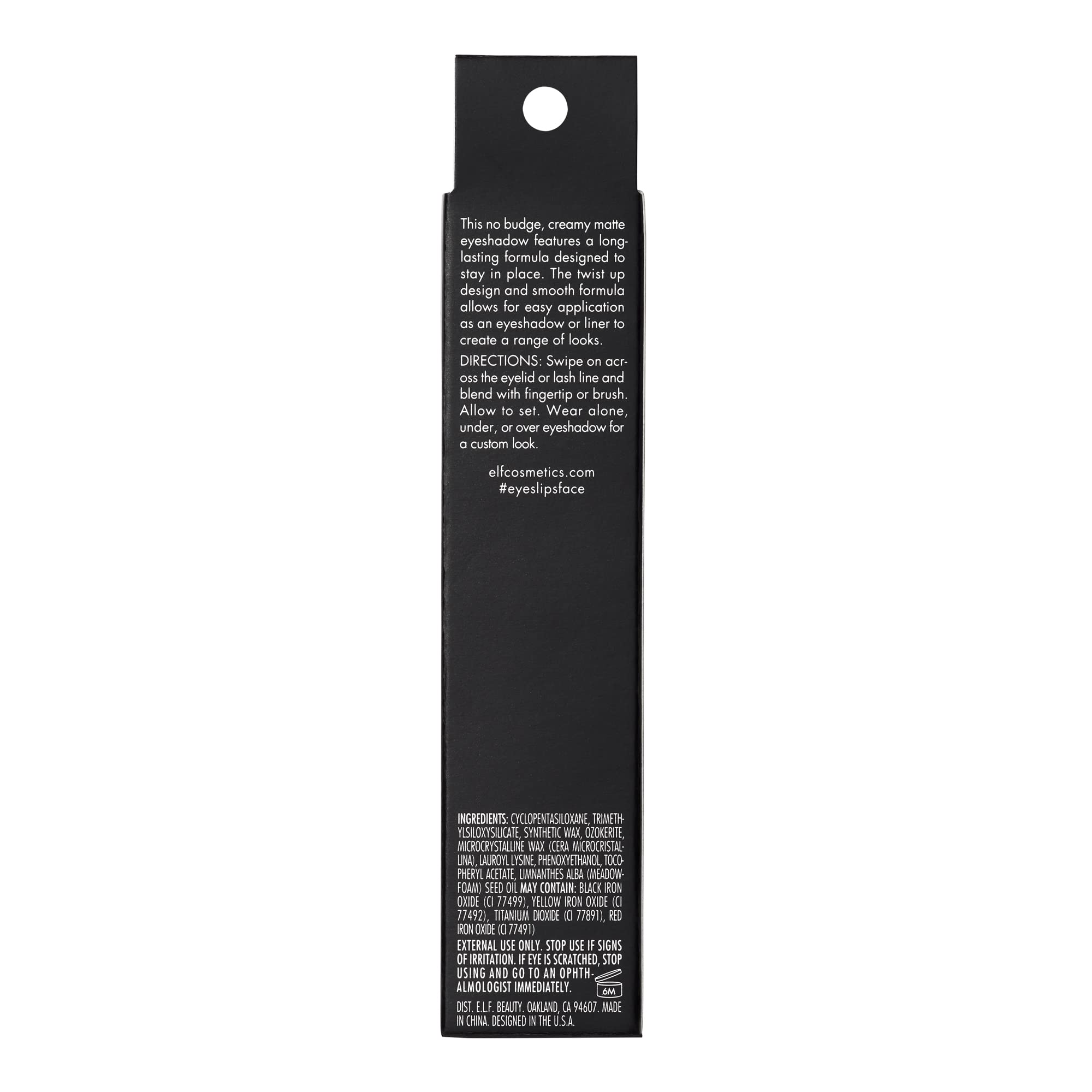 Twist-up design of the No Budge Matte Shadow Stick for precise application.