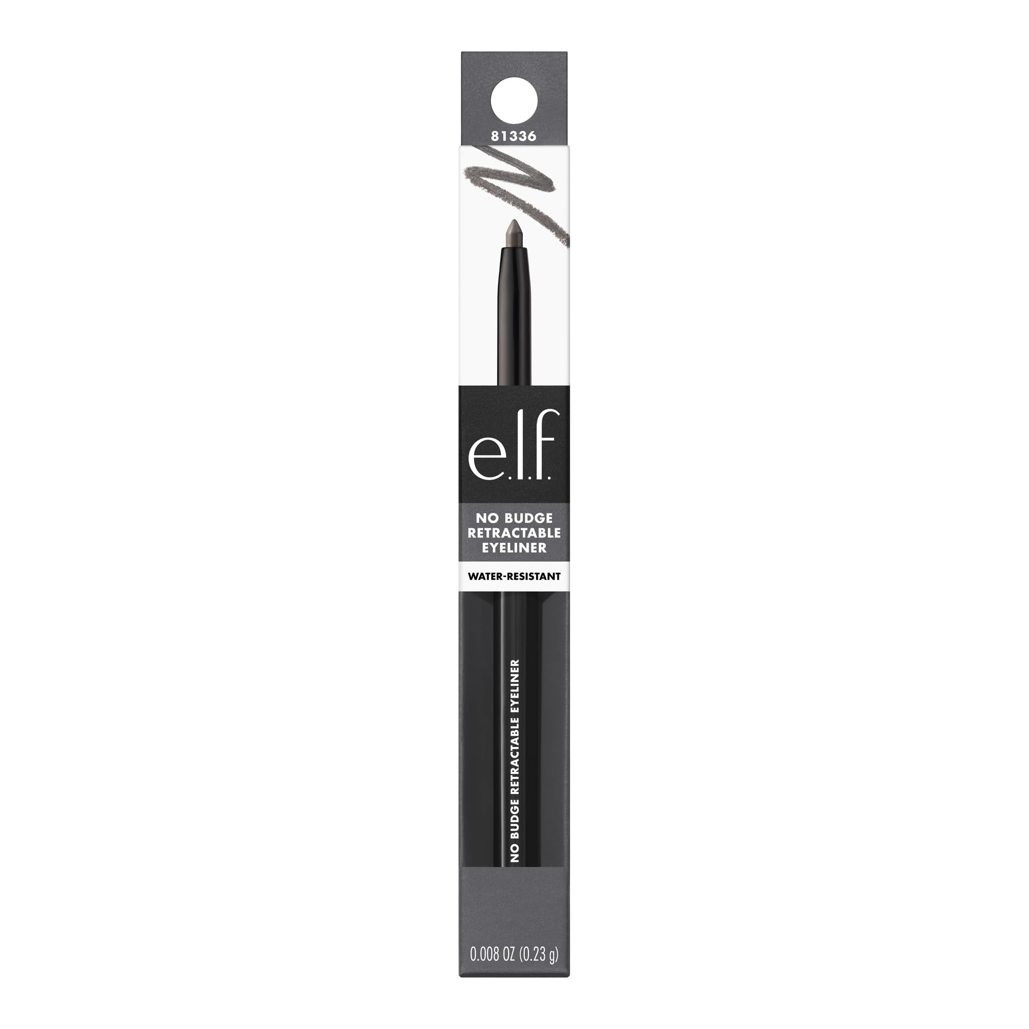 e l f No Budge as lid base in grey to intensify shadows