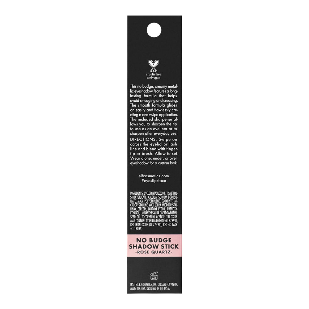 e.l.f. No Budge Shadow Stick application close-up demonstrating smooth, blendable texture