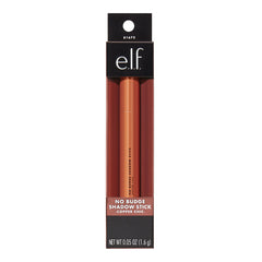 e.l.f. No Budge Shadow Stick on lid demonstrates creamy, blendable color that stays.