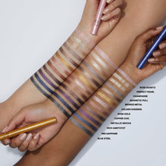 e.l.f. No Budge Shadow Stick used as liner for precise, crease-free definition.