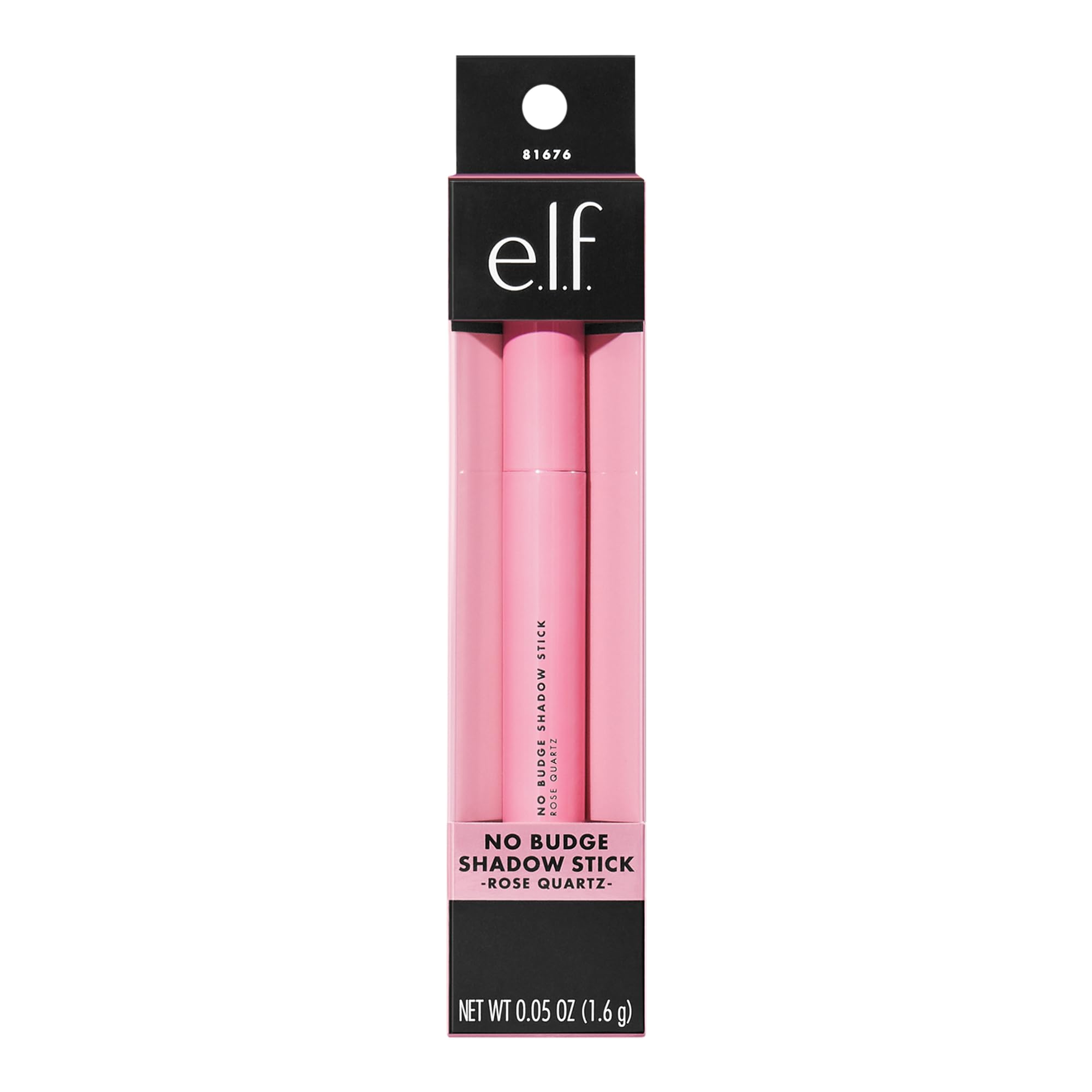 e.l.f. No Budge Shadow Stick Rose Quartz swatch showcasing rich metallic color