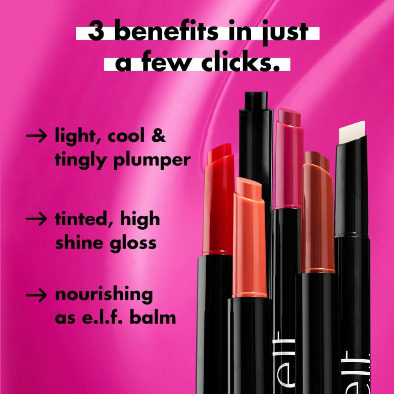 e.l.f. Pout Clout Ingredientes de frutas: fórmula hidratante con extractos naturales.