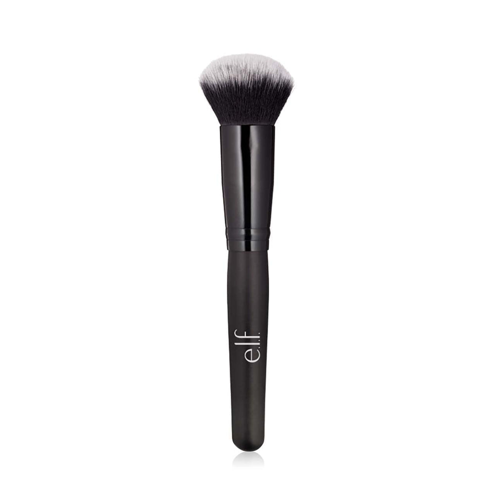 e.l.f. Powder Blurring Brush with dense bristles for even, seamless powder application.