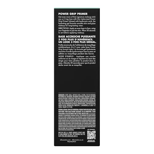 e.l.f. Power Grip Primer gel-texture close-up highlights smooth grip for longwear.