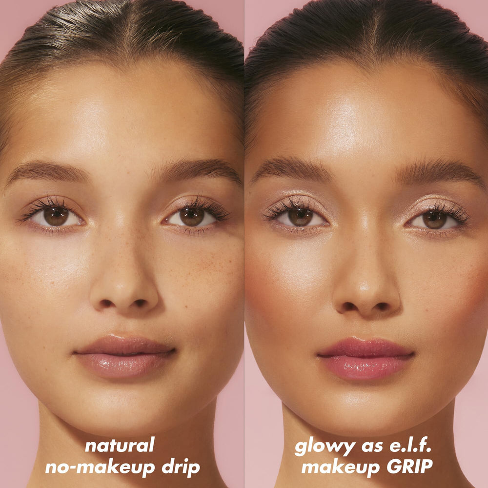 Close-up of e.l.f. Power Grip Primer Niacinamide mini texture, gel-based grip