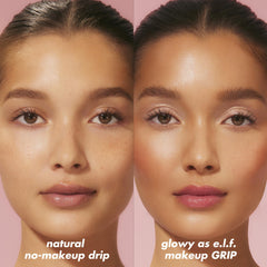 Close-up of e.l.f. Power Grip Primer Niacinamide mini texture, gel-based grip