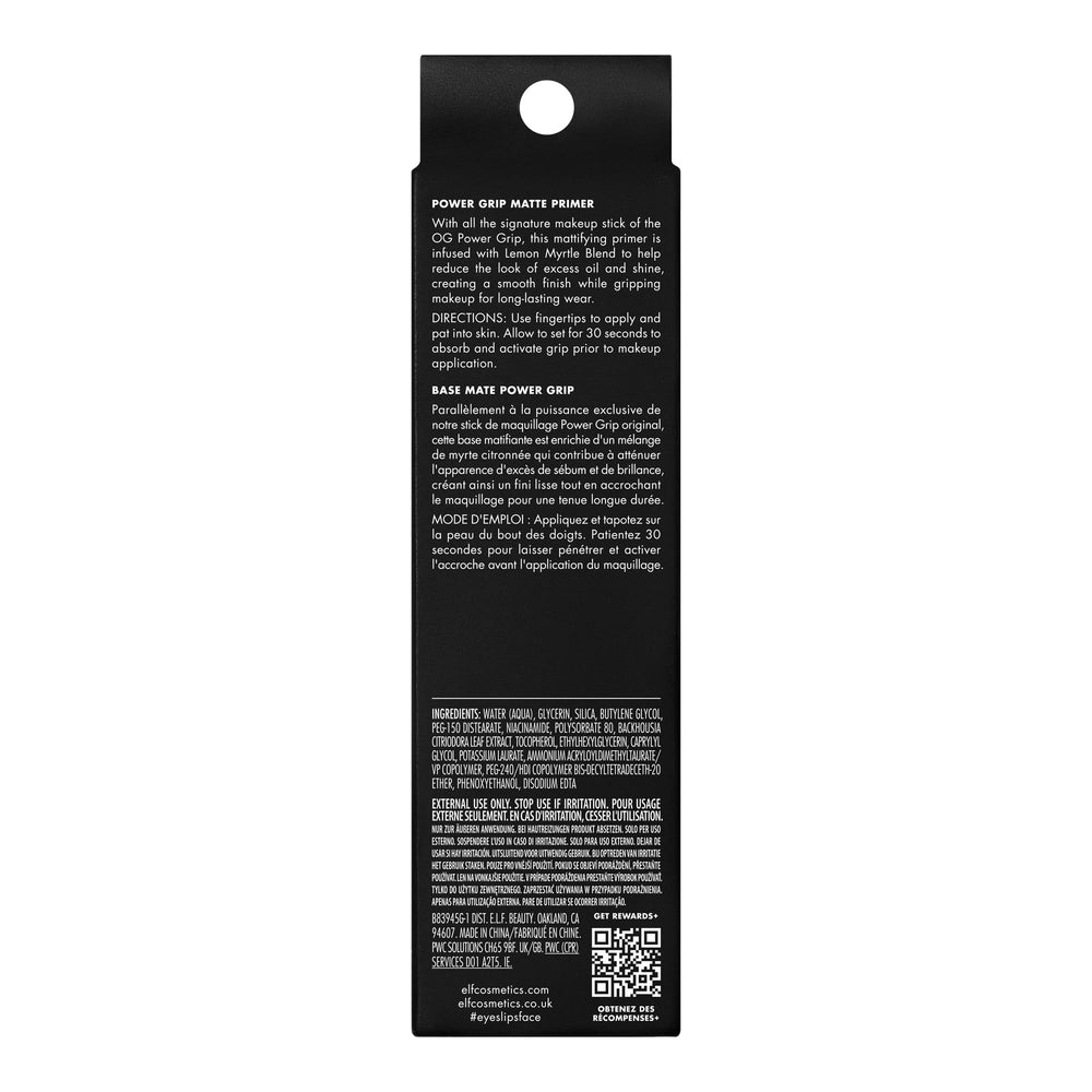e.l.f. Power Grip Matte Primer, uso diario para piel suave y maquillaje que se mantiene.