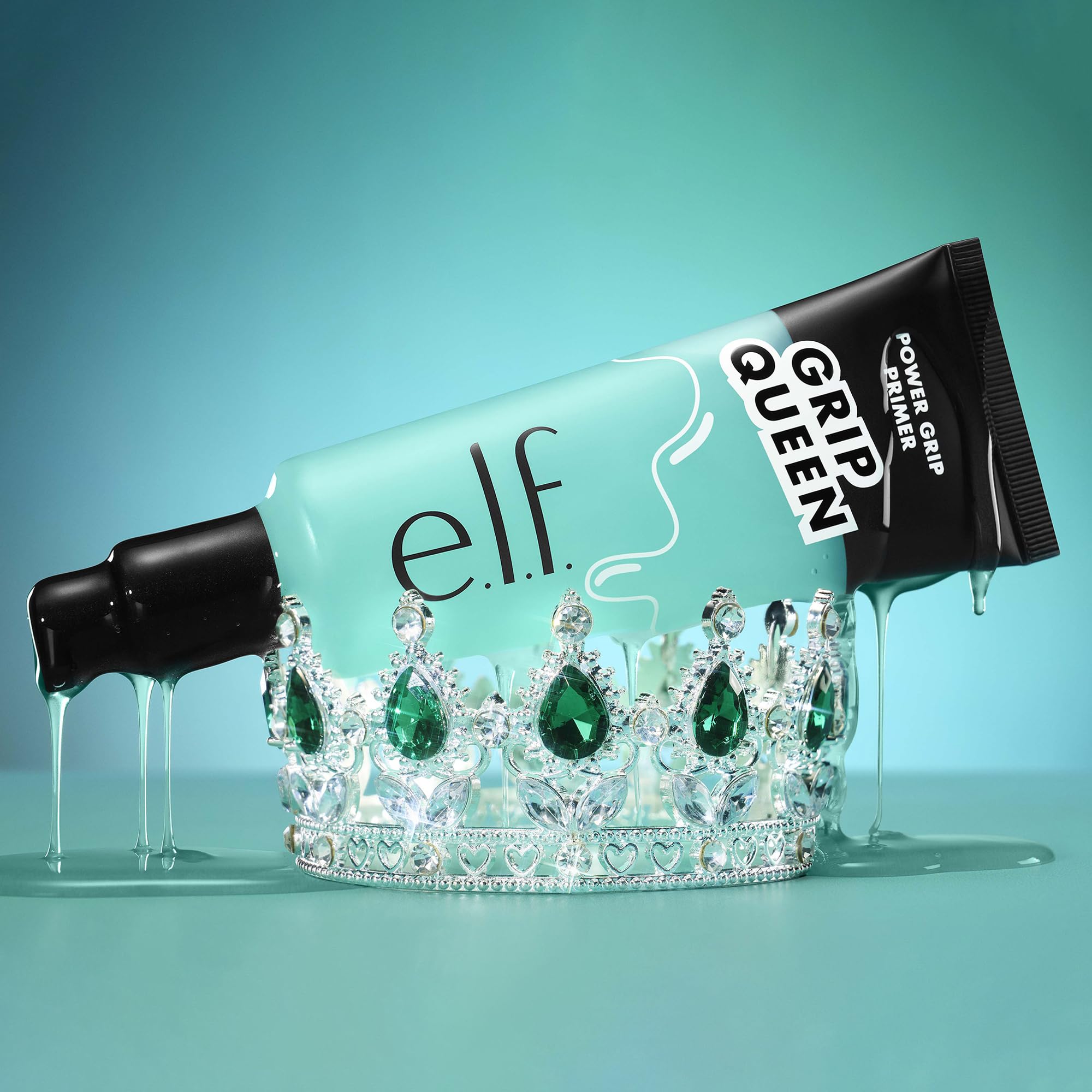 e.l.f. Power Grip Primer packaging emphasizing vegan and cruelty-free status.