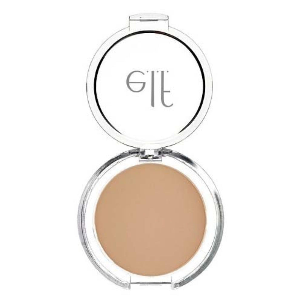 e.l.f. Prime & Stay finishing powder compact provides shine control for a smooth matte finish.
