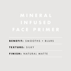 e.l.f. primer mineral aplicado suave, piel con acabado duradero.
