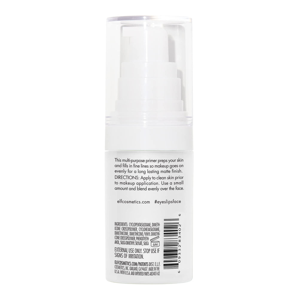 e.l.f. primer mineral mini, tamaño de viaje ideal.