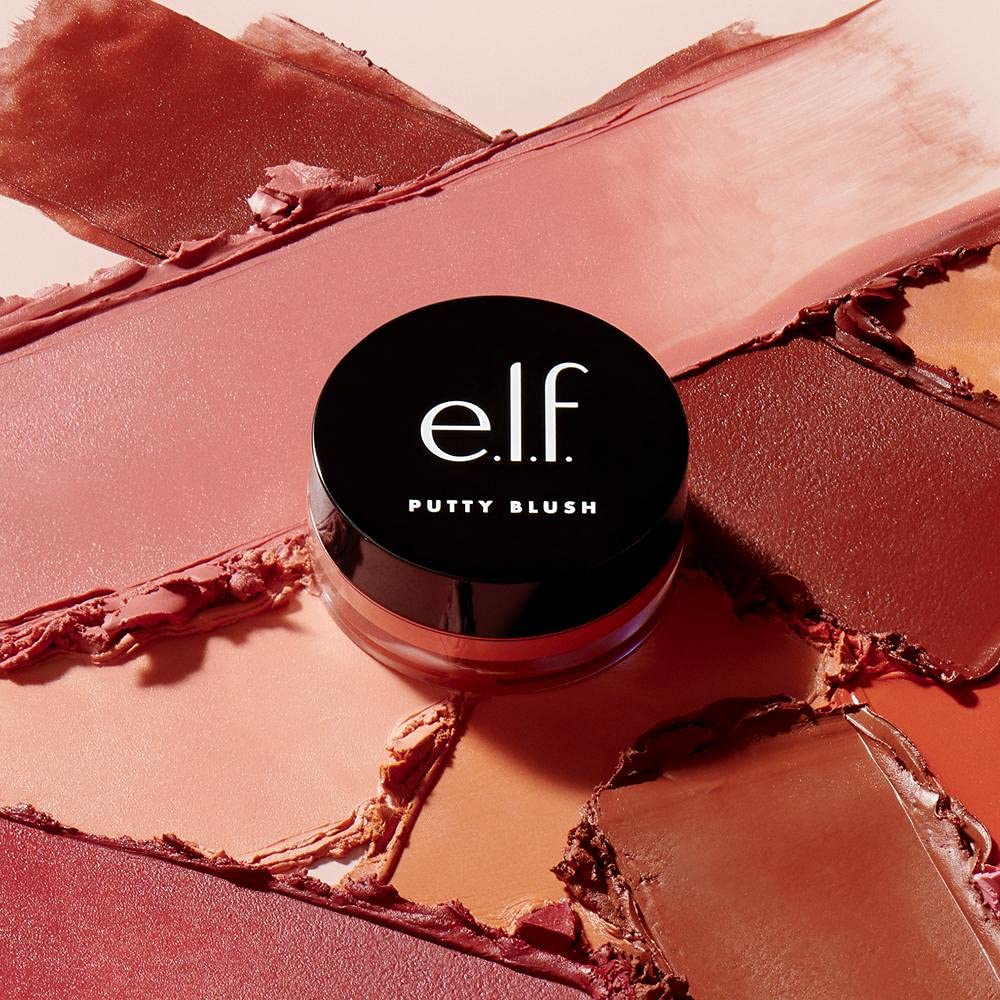 e.l.f. Putty Blush packaging close-up highlights portable design.