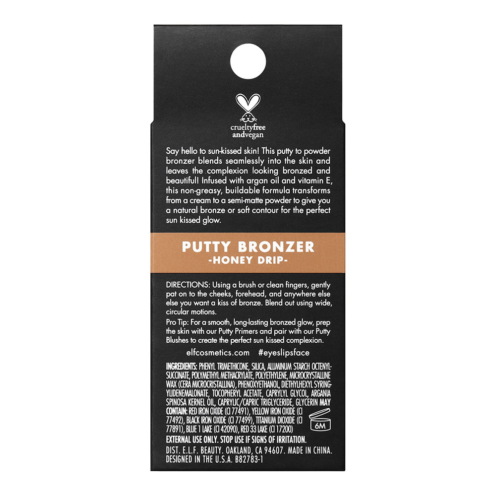 e.l.f. Putty Bronzer with Argan Oil infusion hydrates while you glow