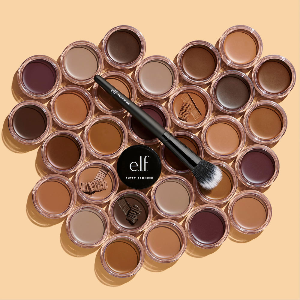 e.l.f. Putty Bronzer infused with Argan Oil and Vitamin E for hydration.