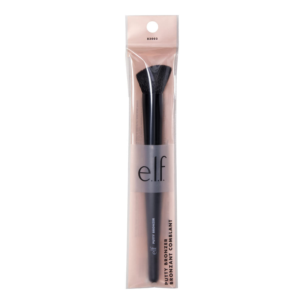 e.l.f. Putty Bronzer Brush used to sculpt cheek hollows with control.