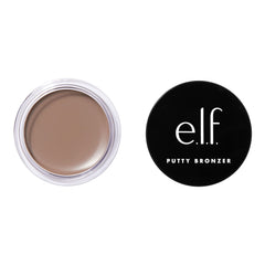 e.l.f. Putty Bronzer Feelin’ Shady packaging shows portable compact for on-the-go glow